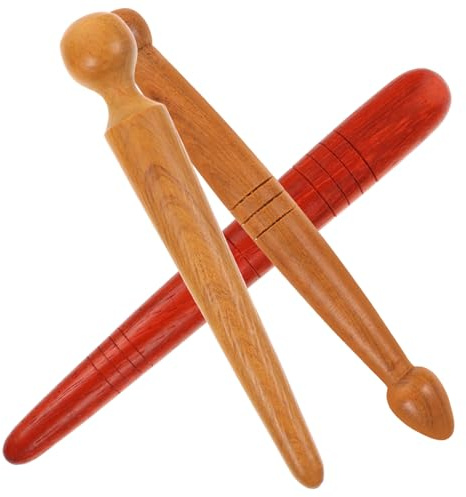 Fußrollstock 3 Stück, Massagestab für Ganzkörpermassage | Handmassagegerät mit Rundem Kopf, für Fuß Reflexzonen und Muskelmassage, Elektrischer Rückenkratzer