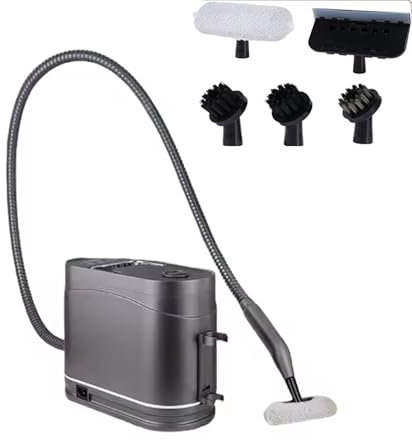 Pulitore a Vapore Per La Casa, Pulitore a Vapore Portatile Da 1500 W Con Grande Capacità Di 1,2 Litri, 5 Accessori, Modalità Vapore Regolabile Per Moquette E Tappezzeria, Pavimenti, Piastrelle, Auto,