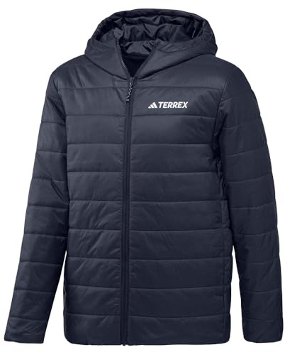 adidas Men's Terrex Multi Essentials CLIMAWARM Insulated Hooded Jacket, legend ink, M