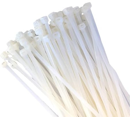 WCC® 1000-Pack Clear Cable Ties – Strong & Durable Zip Ties (100mm x 2.5mm), 18lbs Tensile Strength, Weather & Chemical Resistant, Perfect for Home, Office, and Outdoor Cable Management