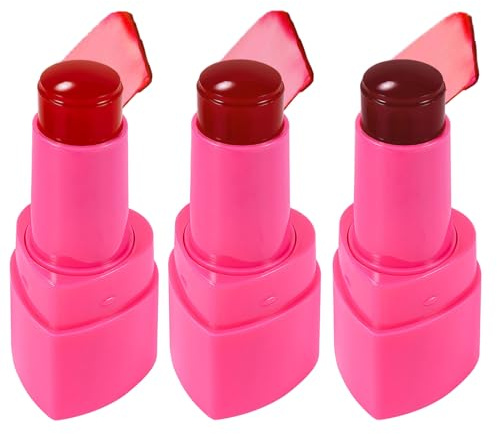 3Pcs Jelly Blush Stick 2-in-1 Makeup For Lip & Cheek Stain，Buildable Lightweight Milk Blush Stick, Hydrating Contour Stick & Highlighter Makeup Sticks for All Skin