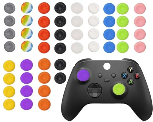 CDHKOZ 50PCS Silicone Thumb Grips for PS5 PS4 PS3, Joystick Caps Cover Analog Stick for Xbox 360, Xbox One, Xbox Series X/S,for Switch Pro Controller