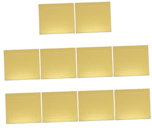 TOPBATHY 10stücke Goldene Kuchenbretter Aus Pappe Backzubehör Für Tortenpräsentation Geeignet Für Cupcakes Kekse Gebäck Umweltfreundlich Und Recycelbar