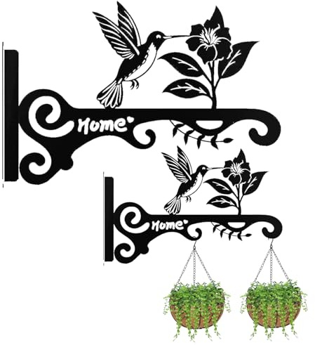 Audio frequency% 2 Supports Muraux en Fonte Antirouille - Porte-Plantes Suspendu 15kg pour Jardinières/Lanternes/Volières | Ganchers Robustes avec Vis Incluses (Résistant aux Intempéries)