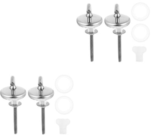 EXCEART 2 Set Cerniera Del Coperchio Del Water Viti Del Sedile Del Water Domestico Sedili Del Water Fissaggi Del Sedile Del Gabinetto Copriwater Vite Acciaio Inossidabile Argento 2 Pezzi*2