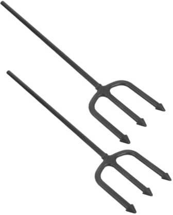 UKCOCO 2pcs Devil Fork Prop Portable Black Trident Halloween Cosplay Accessory for Teenagers Adults for Parties Haunted Houses