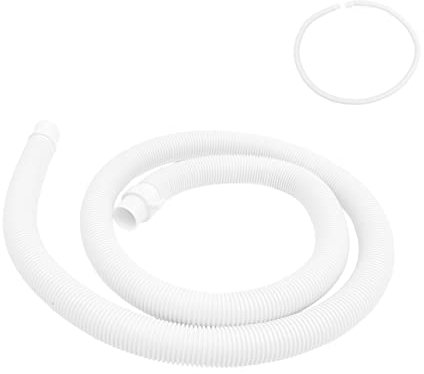 Operitacx 1 set Tubo Scarico con Manicotti PVC e Supporti Facile Installazione Resistente Alla Pressione Compatibile con Varie Lavatrici Automatiche per e