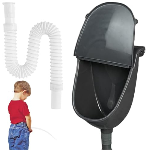 Urinoir sans eau et urinoirs en plastique pour hommes, urinaire sans odor odor avec une fonction de couverture et de rinçage pour la maison, le dortoir, le jardin, le camping-car, le, pour