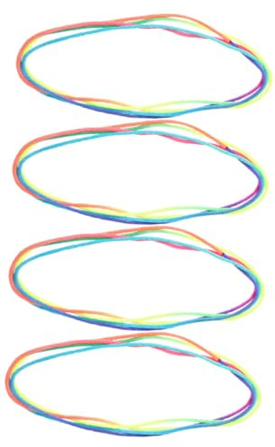 NOLITOY 4pcs Rainbow Cats Cradle String Game Interactive Finger Rope for Adults Portable Hand Playthings for Family Fun Brain Development and Party Favors