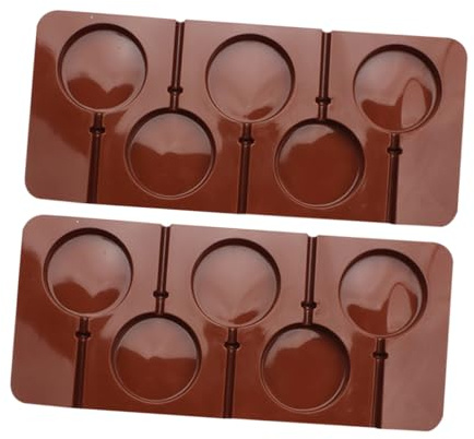 STOBAZA 2 pièces Moules Silicone Ronds pour Sucettes et Confiseries Moules Pâtisserie Antiadhésifs pour Fabrication de Bonbons et Lollipops DIY