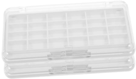 VILLFUL 2 St Transparent Empty Makeup Palette With Lid Large Capacity DIY Eyeshadow Blush Lipstick Storage Box For Easy Organization And Quick Content Visibility