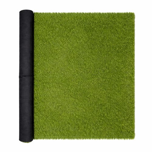 Acomoda Textil – Césped Artificial Alta Densidad 20mm para Interior Exterior. Rollo Hierba Sintética con Orificios Drenaje y Fácil Instalación para Jardín, Terraza, (Altura 20mm, 2x5m)