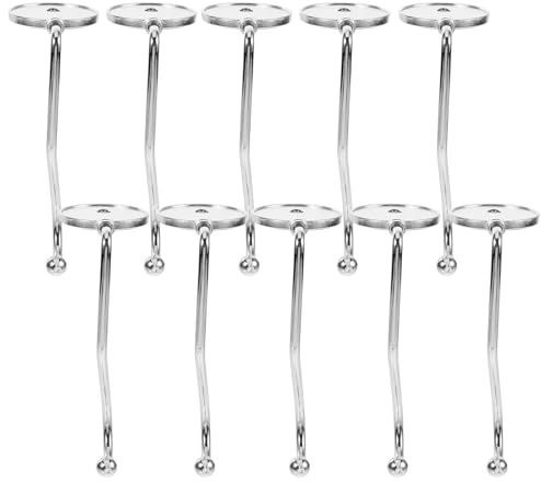 HINTRMENT Ganci Facili da Installare senza Forare 10 Pezzi Stili multipli in Lega di Alluminio Argento Stili multipli per Borse da Tavolo per Scrivanie Ufficio e Dormitorio
