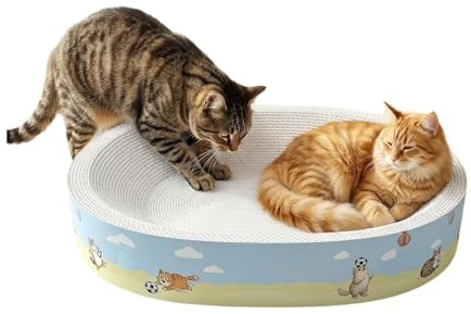 Cat Scratching Pads,Plant Fiber Scratching Lounge Bed | Indoor Cat Scratch Board Bowl - for Small Medium Large Breeds Furniture Couch Door Protection Play Enrichment Indoor