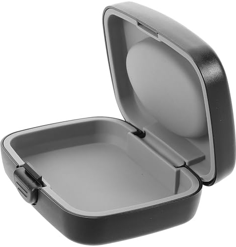 TOVINANNA Portable Hearing Aid Protective Case with Leak-Proof Sealing Cover Design, Black Abs and PVC Material Pocket Size Box for Hearing Aid and Medium-Sized Electronic Products Storage