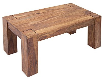 invicta INTERIOR Exklusiver Massiver Sheesham Couchtisch MAKASSAR 100cm Holztisch Massivholz Wohnzimmertisch