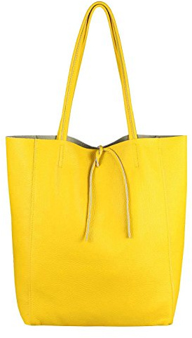 OBC Made in Italy Damen Leder Tasche XXL DIN-A4 Shopper Tote Hobo Bag Henkeltasche Handtasche Umhängetasche Ledertasche Schultertasche