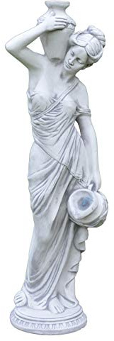 gartendekoparadies.de Statue der Göttermutter Maia, Steinfigur, H. 112 cm, 48 kg, Grau, frostsicher aus Steinguss für Außenbereich