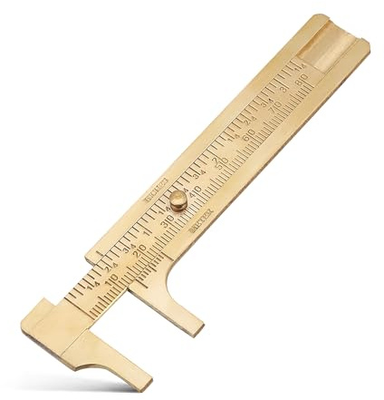 Schiebesattel Messschieber Messing Messgerät Messschieber Lineal Zollmesser MM/Zoll Doppelwaage Messwerkzeug(Double Scales 80mm)