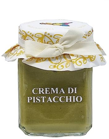 Sicilia Bedda - Crema Dolce al Pistacchio Siciliano Spalmabile - Ideale per Colazioni e Dolci Spuntini - Vari Formati (Vasetto 90 Grammi)