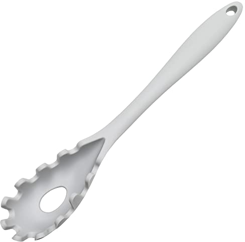 Chef Craft 13841 - Tenedor de espagueti/pasta de silicona, color gris