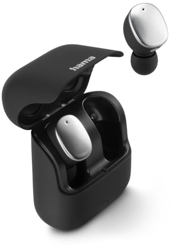 Hama Bluetooth Kopfhörer Spirit Pure (In Ear Kopfhörer mit Mikrofon, True Wireless Earbuds mit Ladecase, IPX5 spritzwassergeschützt, 25h Akku, kabellose Kopfhörer mit Sprachsteuerung) schwarz