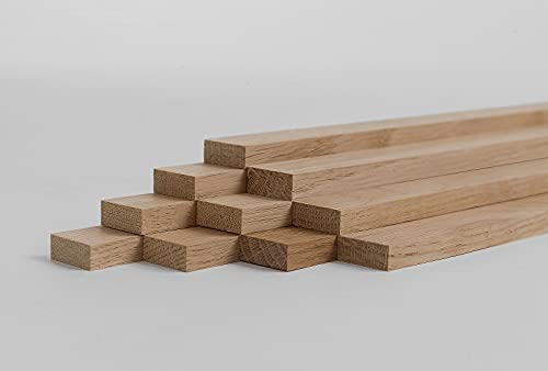 Holznagelmanufaktur GmbH - 10er-Set Eiche gehobelt - 8/20/500 mm, Absolut rechtwinklig, Brown