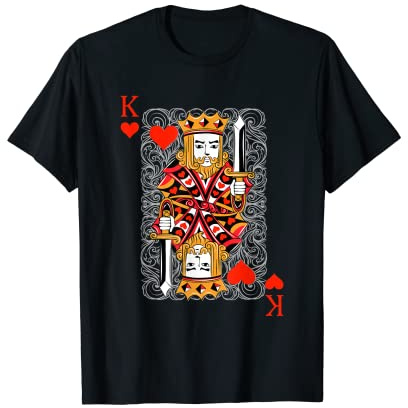 König der Herzen Spielkarten Paare Halloween Kostüm T-Shirt