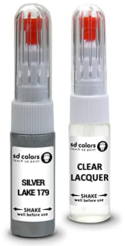 SD COLORS Silver Lake 179 Reparaturset für Opel/Vauxhall Lackstift 20 ML Kratzer Chip Pinsel Farbcode 179 Silver Lake (Lack + Lack)