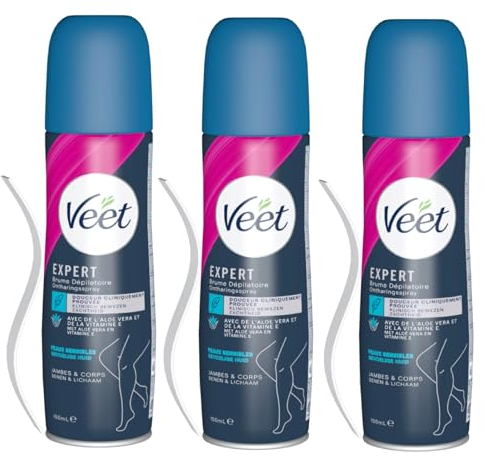 Veet Spray de depilación – Piel sensible – 150 ml (450 ml)
