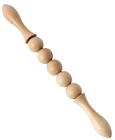 POKEAT Holz Therapie Massage Roller Lymphdrainage Massager Taille Oberschenkel Cellulite Massager Holz Muskel Release Roller Stick,Styleb