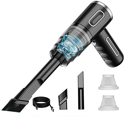 SUCCEASY 2699473 Handheld Vacuum Cleaner, 120W 29000pa Powerful Cordless Car Vacuum Cleaner Wet and Dry Dual Use USB Rechargeable Lightweight Mini Hand Held Vacuum