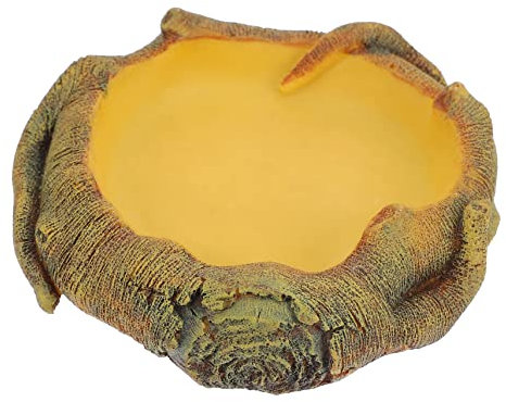 DOITOOL Reptilien-Futter Und Wassernapf Aus Harz Antirutsch-Design Für Schildkröten Und Eidechsen Robuste Futterschale Mit Glatter Oberfläche Leicht Zu Reinigen Für Terrarien Und