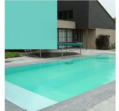 badelaune Poolfolie Schwimmbadfolie gewebeverstärkt 1,5mm stark - Rolle 1,65x25m Türkis
