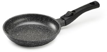 Pradel Excellence, PCUI001001, Premium Aluminiumguss Pfanne Ø20cm, Antihaftbeschichtung in Steinoptik, Abnehmbarer Griff, alle Herdarten, Induktion, Backofen