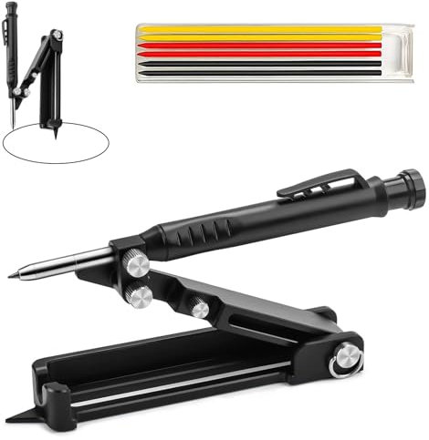 DUGEGAYL Outil de Traçage Multifonctionnel,7Pcs Outil de Marquage et Mesure pour Bricolage, Charpentiers, Ingénieurs - Durabilité Suprême et Précision