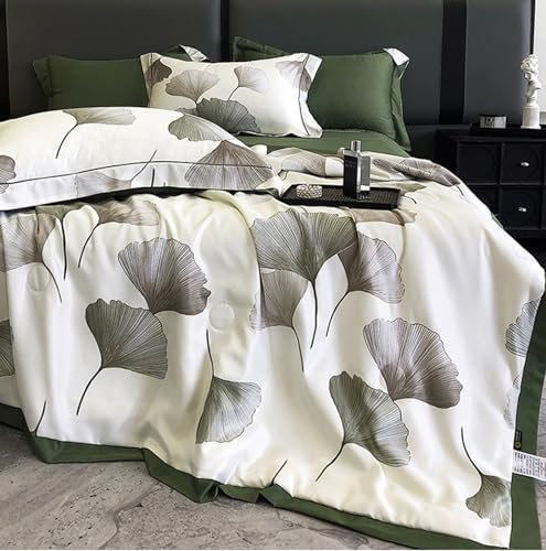 YANYUESHOP Steppdecke aus 100% Lyocell für alle Jahreszeiten, leicht, doppelseitiges vierteiliges Set, kühlende Bettdecke, Queen-Size, kalte Sommerdecke (1–4-teilig, 150 x 200)