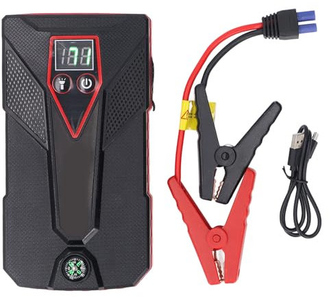 Boîte de Saut de Voiture, 20 000 MAh 1000 A 12 V, Démarreur de Batterie de Voiture pour Moteurs Derv à Essence 7 L, 5,5 L, Bloc d'alimentation Portable pour ATV SUV Camion Bateau