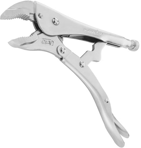 Poppstar Pince à Étau Soudage Col de Cygne (225 mm) avec Vis de Réglage & Levier de Déblocage