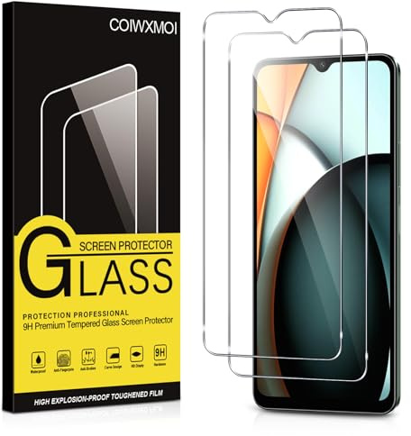 Coiwxmoi 2 Piezas Protector Pantalla para Xiaomi Redmi A3 / Redmi A3X 6,71,Cristal Templado, Dureza 9H, Ultra Transparente, Anti Arañazos, Sin Burbujas,Ultra Resistente,para Redmi A3 / A3X, Clear