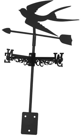 SUPVOX Girouette de Jardin sur Piquet Girouette Rustique en Fer pour Toit de Poulailler Girouette en Métal Girouette pour Toit Installation Facile