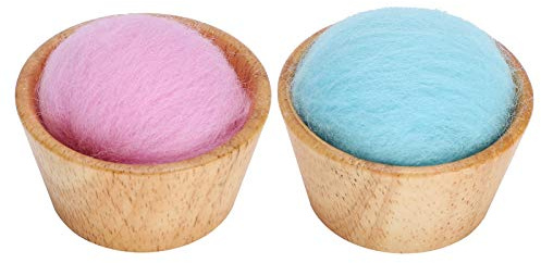 Wolle Filz Ball Nähen Nadel Kissen Nadel Nadelkissen Holz Schüssel Nähen Werkzeug für Stickerei