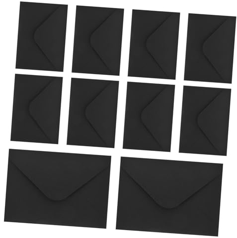 BCOATH 10st Handbuchumschlag Umschläge Für Geschenkkarten Umschläge Zur Geldaufbewahrung Taschen Für Seifenproben Geldumschläge Für Studenten Budgetaufzeichnungsumschlag Papier Black