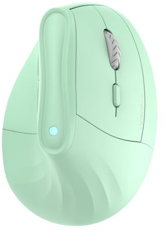 KYSONA 57° ergonomisk trådlös tornmus, vertikal tyst ergo-mus, Bluetooth (BT5.0, BT3.0) och 2,4G, (800/1200/2400/2400/4000), 7 knappar för Windows, macOS, iPadOS, bärbar dator, PC, lila