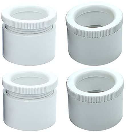 Patas de Muebles Ajustables Redondas de Plástico Abs Patas de Repuesto para Sofá Patas de Mesa de Café Patas para Sofás Sillas Muebles de Gabinete Juego de 4 (Blanco 30 × 50 Mm (1,2 × 2 Pulgadas))