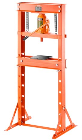 VEVOR Presse d'Atelier 20 T, Presse Hydraulique à Cadre en H, avec Plaque de Pressage et Support Triangulaire, réglable, autoportant, avec soupape de décharge, adaptée au pliage, au redressage