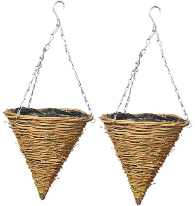 CIMAXIC 2pièces Jardinière Suspendue Naturelle Support pour Plantes Suspendues Pot pour Plantes De Jardin Lot de Jardinières