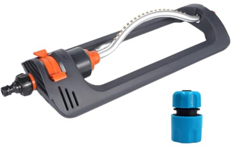 Automatisch Oszillierender Sprinkler, Pulsationssprenger Bewässerungsregner, Rostfreier Schwingregner mit 1/2-Zoll Anschluss für die Kühlung von Rasen und landwirtschaftlicher Bewässerung