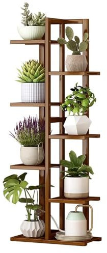 SRHIMEOS Soporte Plantas De Madera De 7 Niveles, Estantería Interior para Flores, Escalera para Plantas, Estante De Flores para Balcón, Esquina De La Casa, Sala De Estar, Jardín