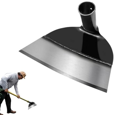 Qikstren Zappa da giardino in acciaio resistente per il giardinaggio e il diserbo, 2025 Nuova zappa da giardino per diserbo, sostituzione della testa delle zappe, strumento da giardino largo per